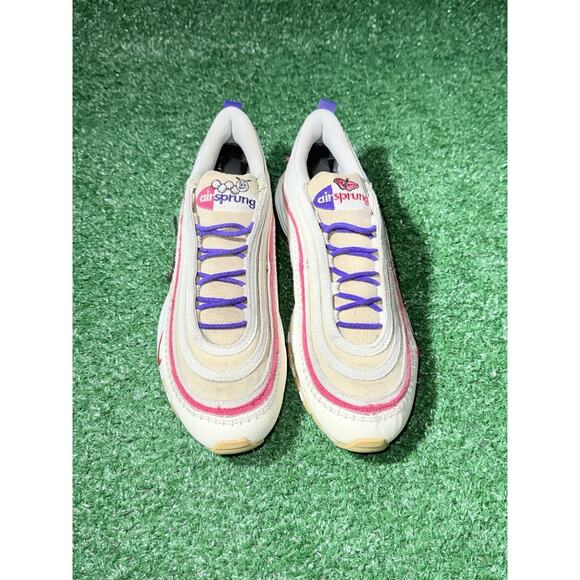 Nike Air Max 97 Air Sprung Cream Sesame Running Shoes Mens Size 8.5 Gym Sneakers - Picture 5 of 9
